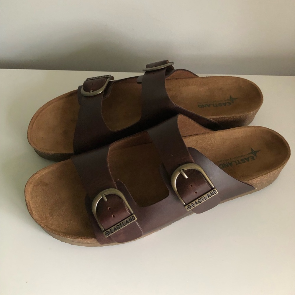 NEW Eastland Men’s Brown Leather Sandals